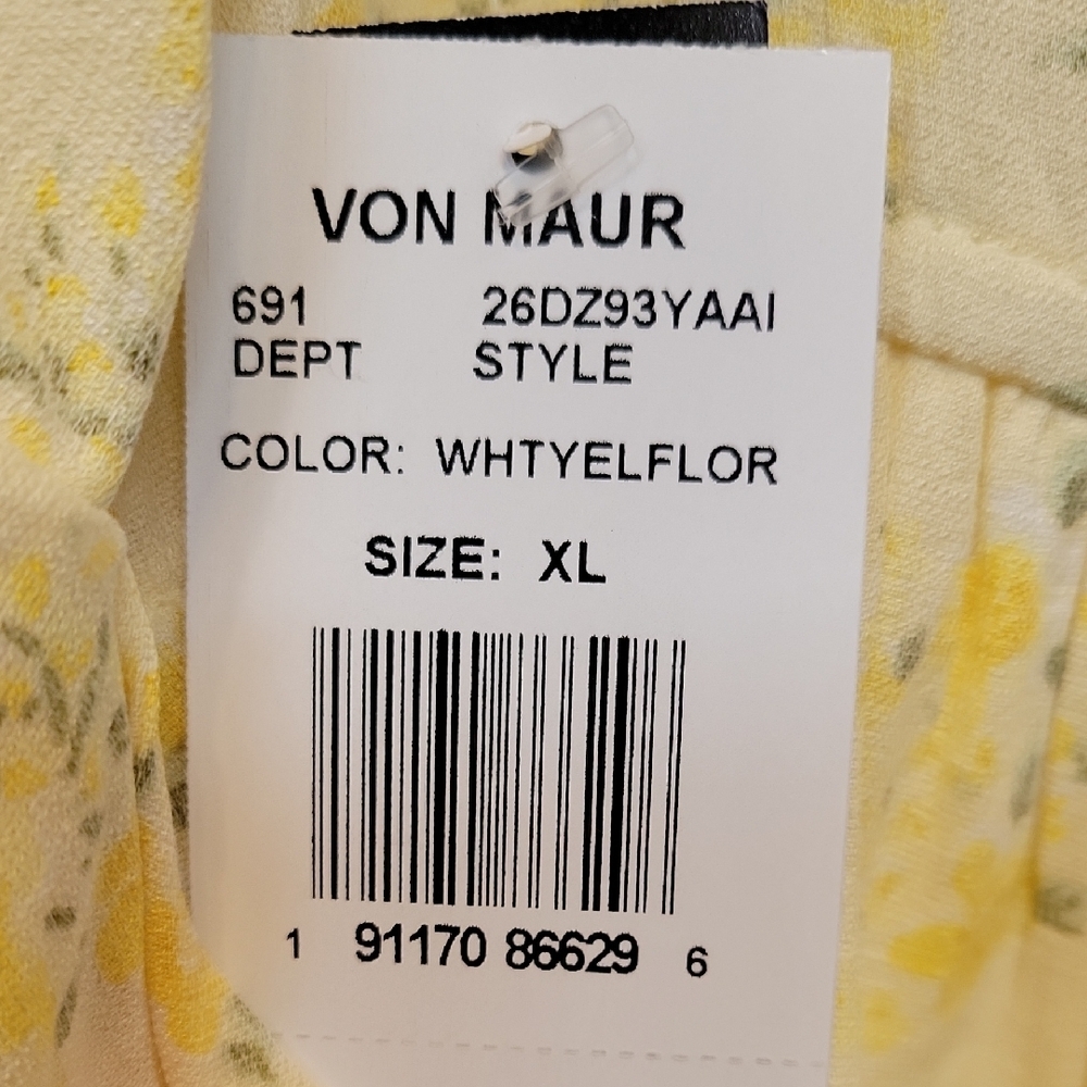 Trixxi Women's Maxi Yellow Floral Dress Size XL New with Tags - Picture 9 of 13